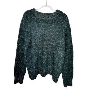 Vero Moda Green Shaker Knit Pullover Sweater Size 44 Y2k Retro Eighties Preppy